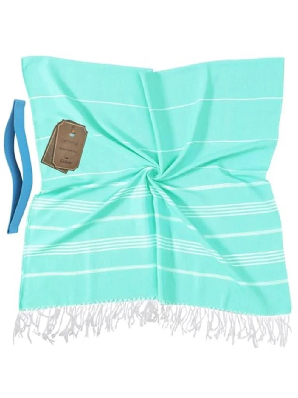 Oversized Turkish Beach Towel Sand Free Quick Dry Travel XL Aqua 72x36